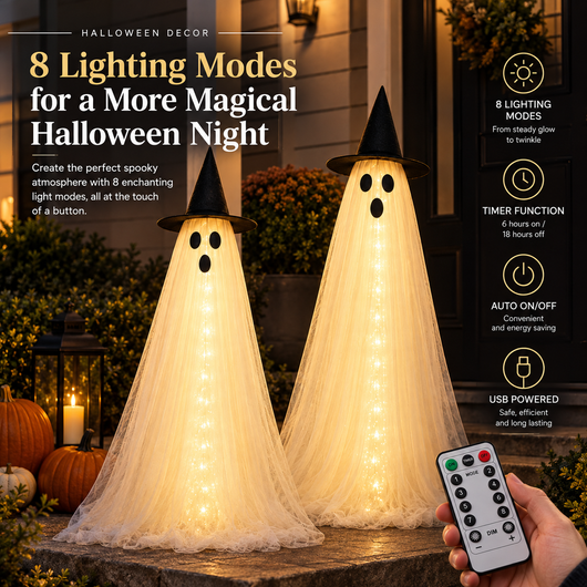 5FT Light-Up Halloween Ghosts