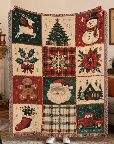 Vintage Patchwork Festive Blanket