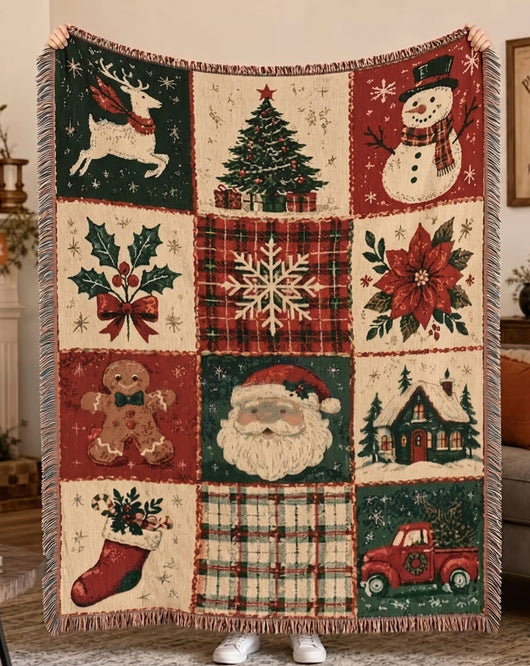 Vintage Patchwork Festive Blanket