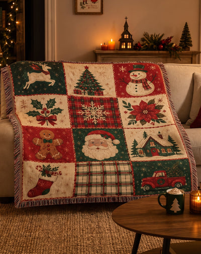 Vintage Patchwork Festive Blanket